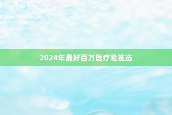 2024年最好百万医疗险推选
